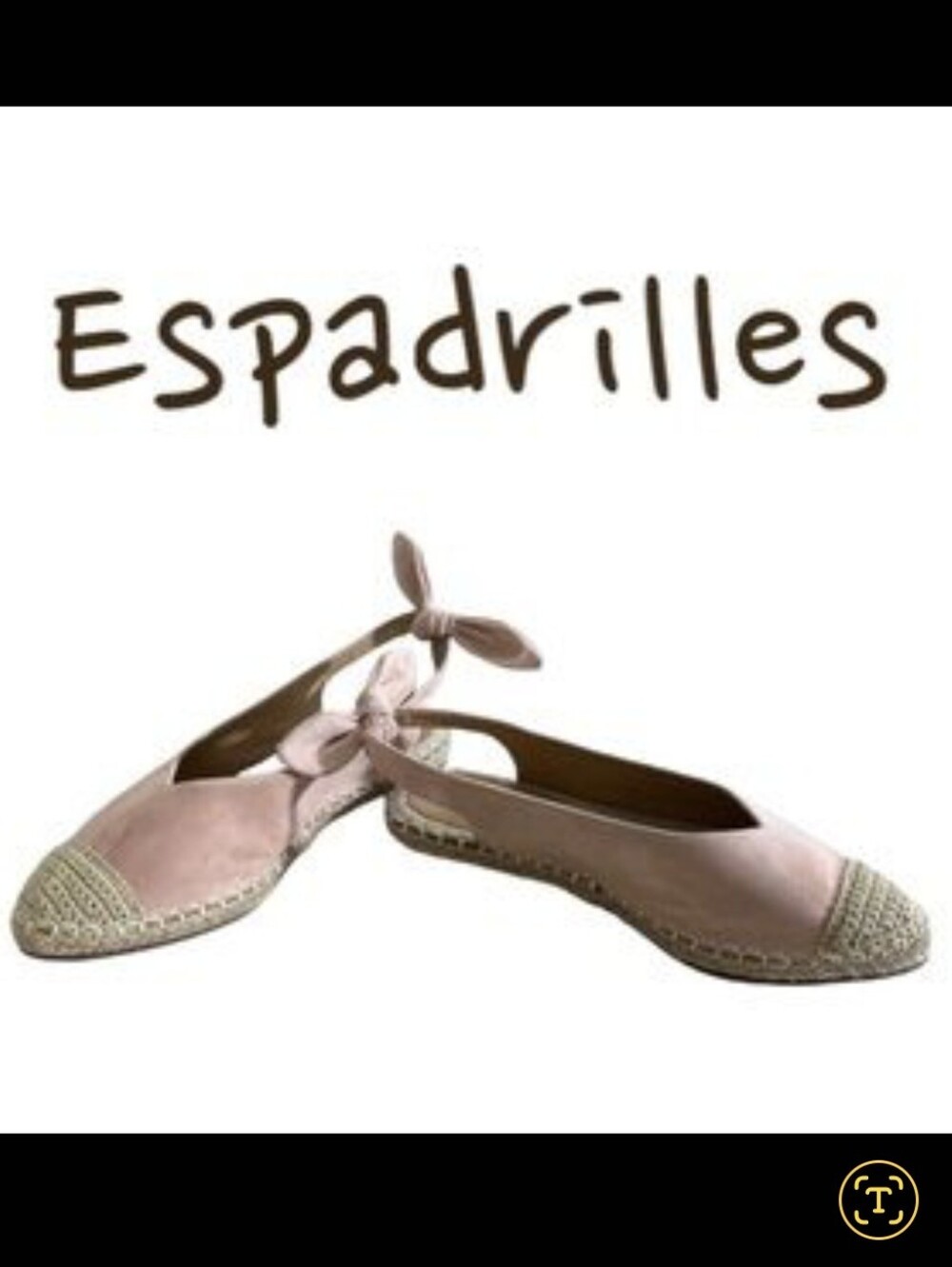 BEAST Fashion Pink Suede Espadrilles Slingback Bow FlatsPunk Balletcore Boho 7.5